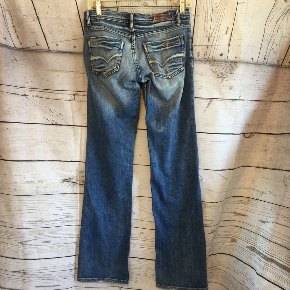 Kaporal 5 Classic Mens Denim Bootcut Red Stitch Jeans Western Wear Size 28/36 - Picture 7 of 8